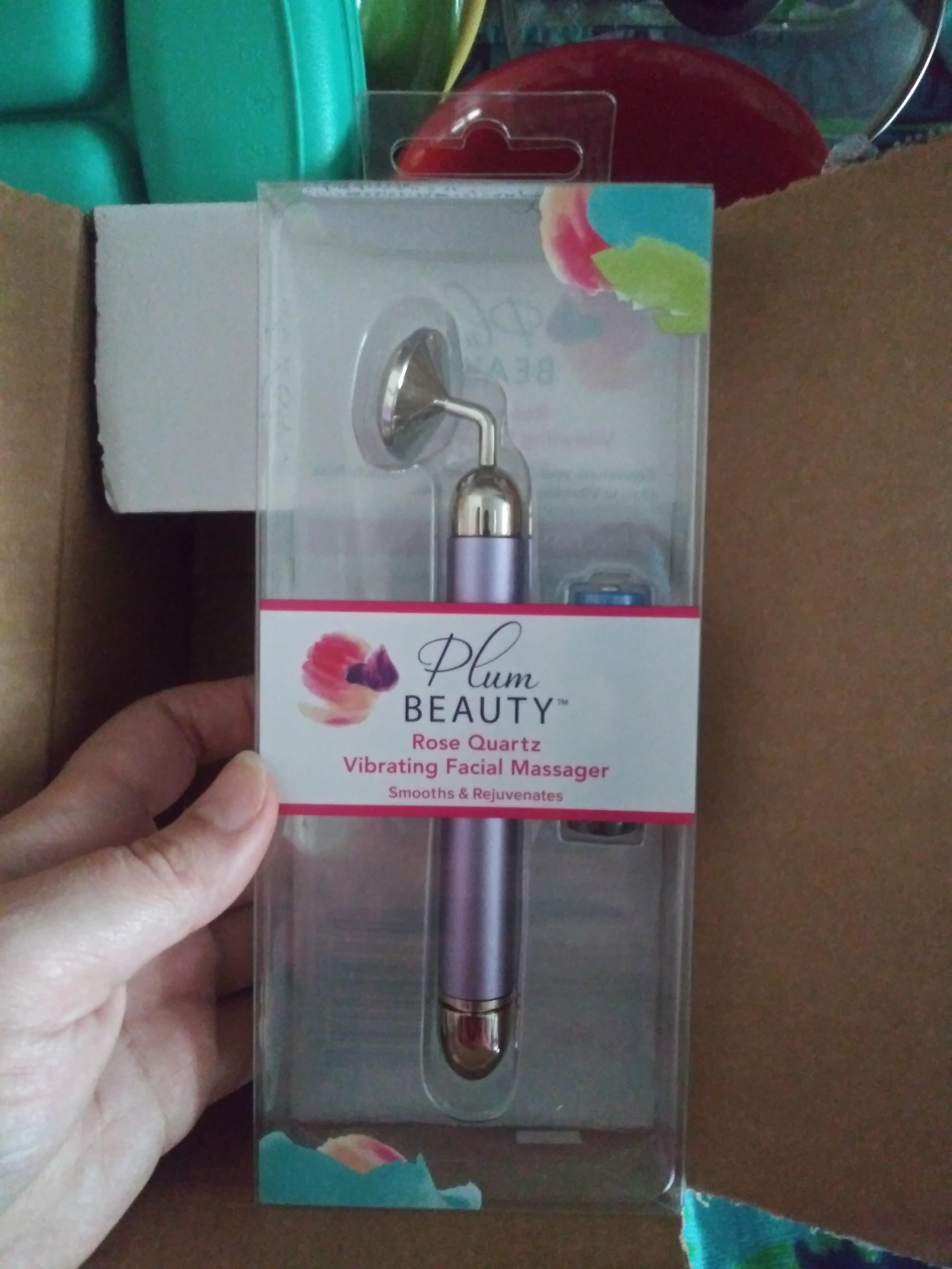 Plum Beauty Rose Quartz Vibrating Facial Massager | Home Tester Club