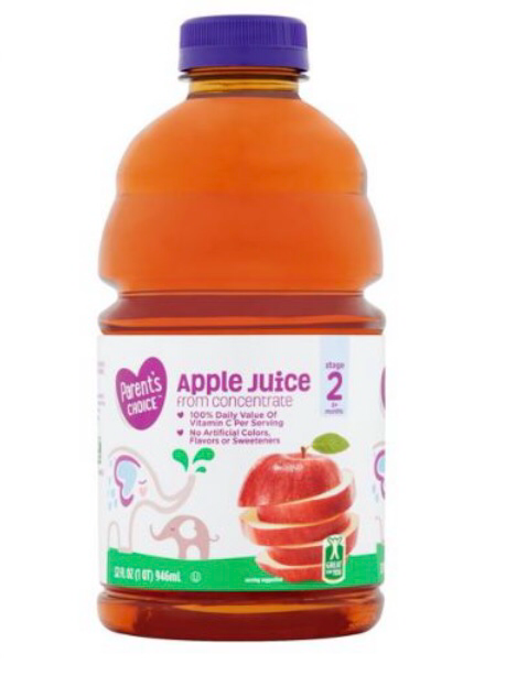 Parent's Choice Apple Juice 32 oz Bottle Home Tester Club