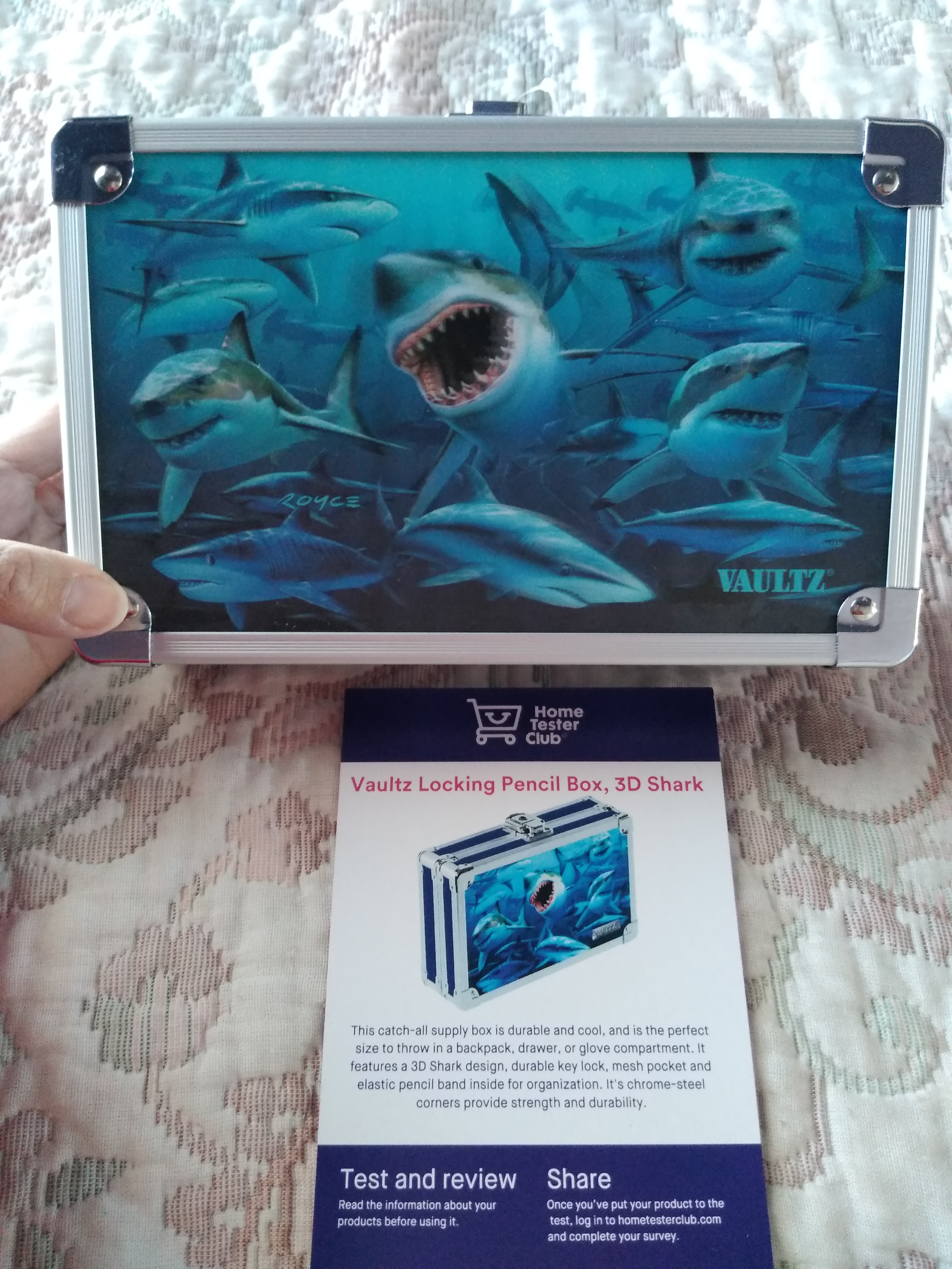 Vaultz Locking Pencil Box 3D Shark | Home Tester Club