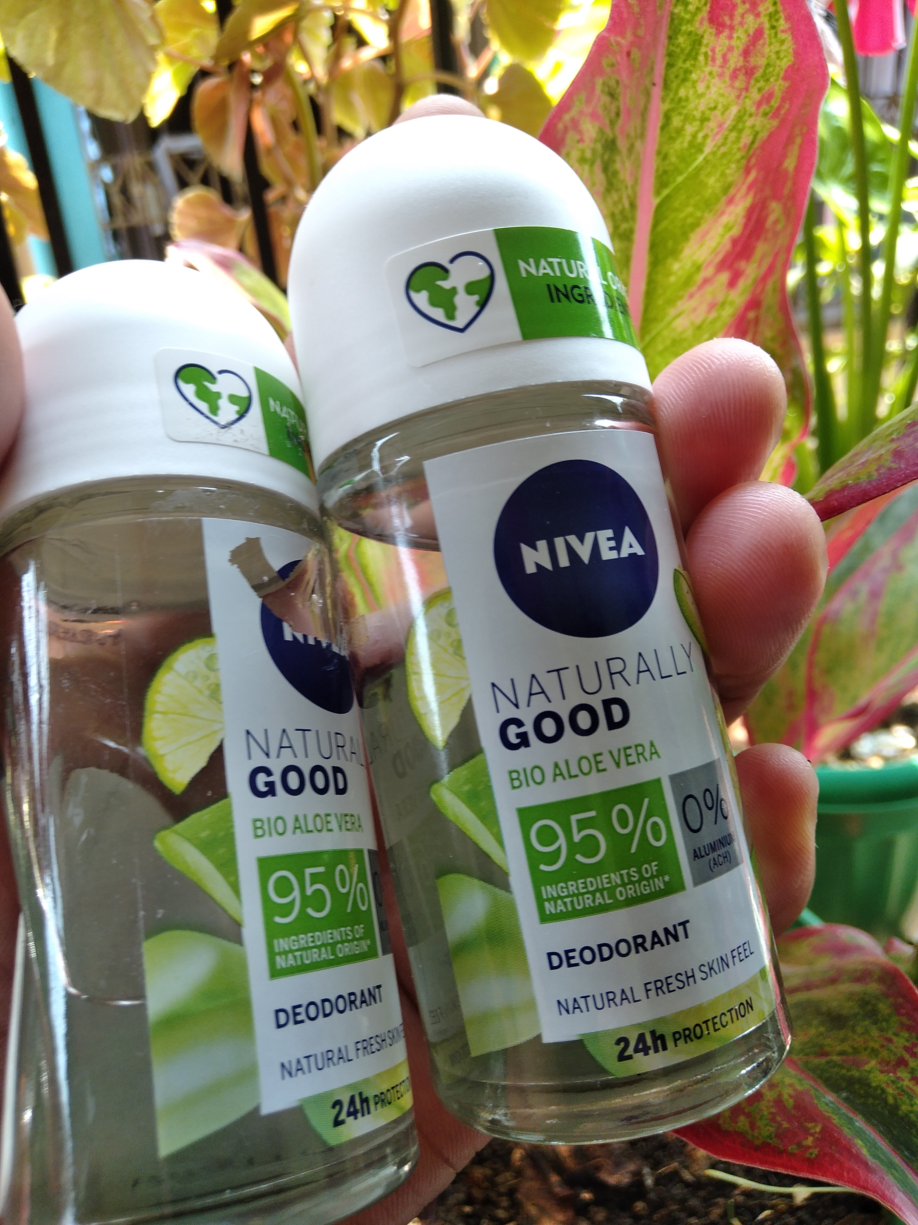 Déodorant Roll-on Nivea Naturally Good Bio Aloe Vera - Fraîcheur Naturelle 24h, 3 Pièces, Neuf