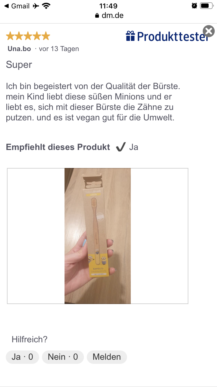 happybrush Kinder Bambus-Zahnbrste Minions | Home Tester Club