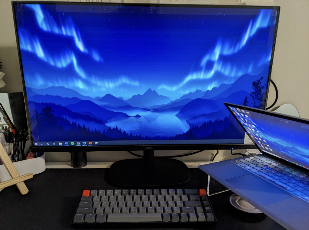 Onn. 32-Inch FHD 1080p 75Hz Office Monitor - Refurbished, Bezel-less Display, 1-Year Warranty (Model 100095550)
